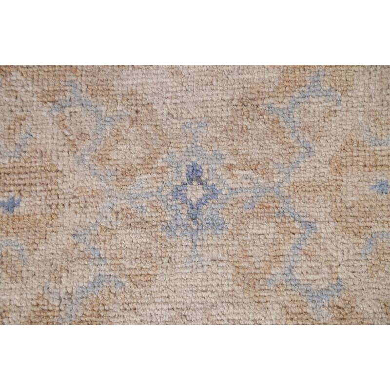 Hand Knotted Oriental 100% Wool Carpet Transitional Geometric Oranges & Rust Oushak Area Rug - 3' 0'' X 2' 0''