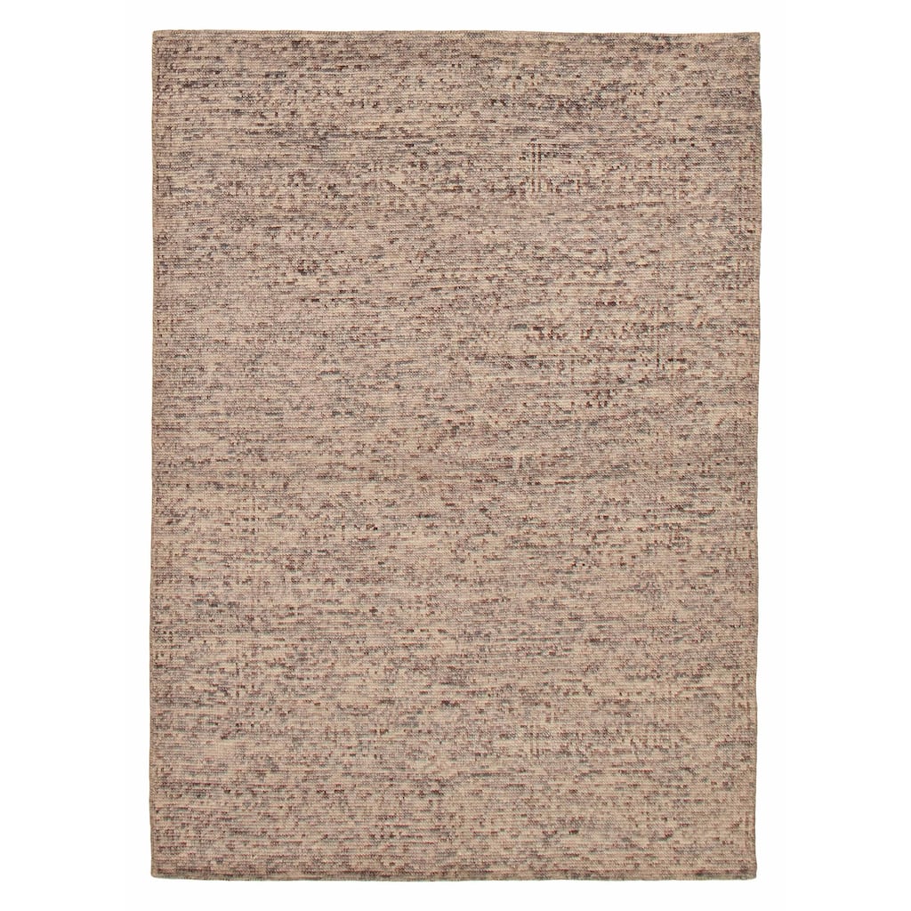 ECARPETGALLERY Hand-knotted Tangier Light Grey Wool Rug - 5'3 x 7'8