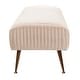 preview thumbnail 5 of 4, SAFAVIEH Couture Salome Giotto Almond Velvet Commerical Grade Bench - 60.2" W x 20.9" L x 18.1" H