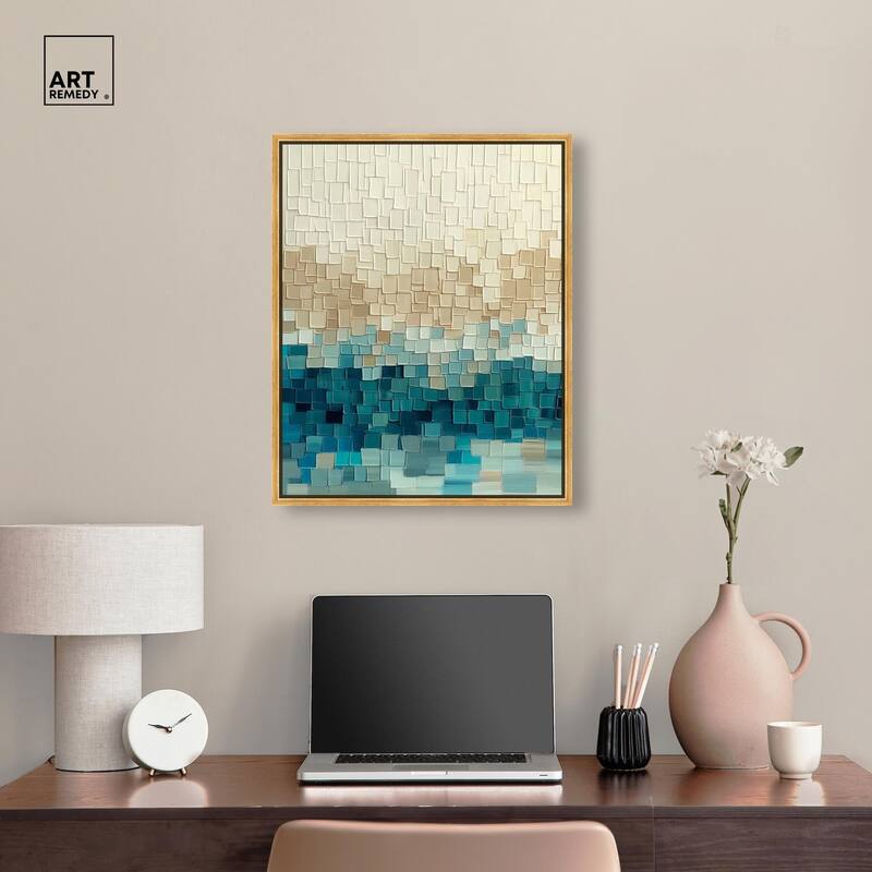 Pixelated Sea II Canvas by Art Remedy
