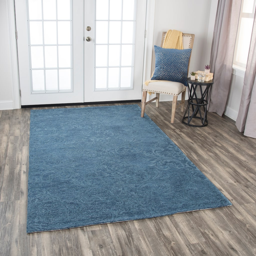 Alora Decor Emerson Damask Hand-tufted Wool Rug