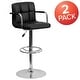 preview thumbnail 94 of 103, Quilted Vinyl Adjustable Chrome Bar Stool (Set of 2)