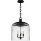 preview thumbnail 1 of 6, Selma 3-Light Matte Black Pendant Light