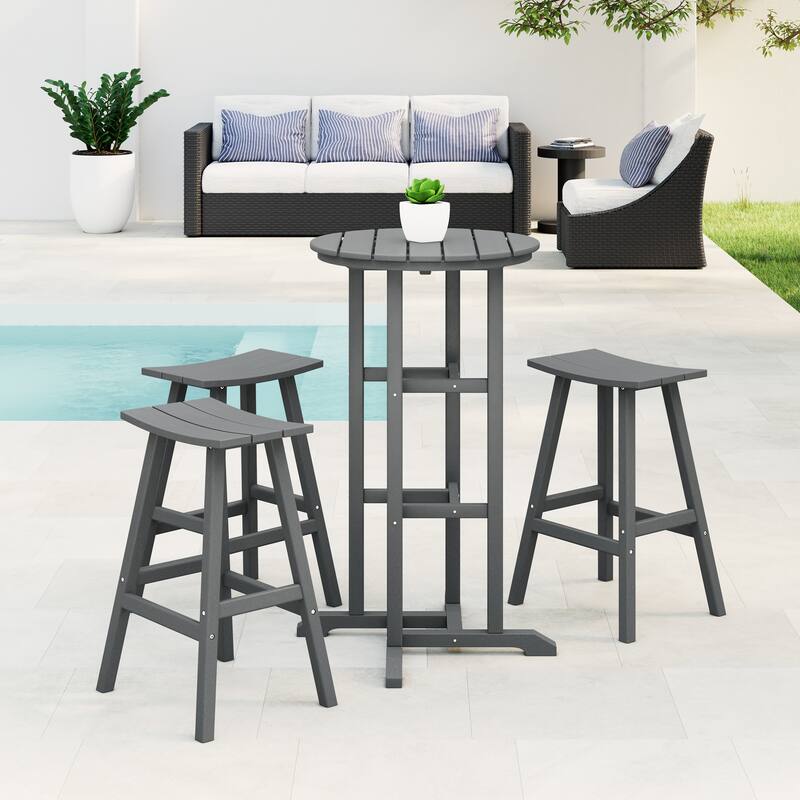 Laguna Hdpe All Weather Outdoor Patio Bistro Bar Set (4-Piece Set)