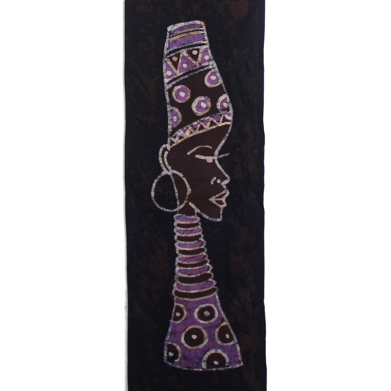 Novica Handmade Sister Ama Batik Cotton Wall Hanging