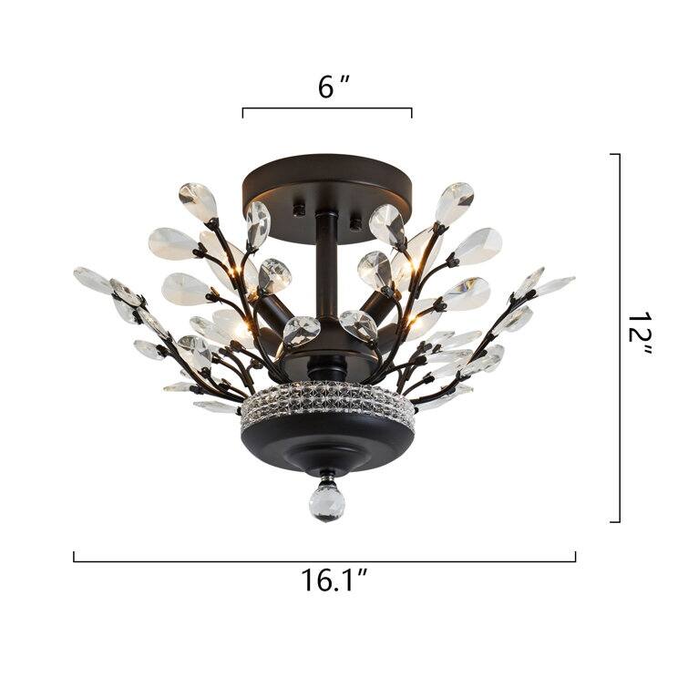 Maxax 4 - Light 16.1'' Semi Flush Mount
