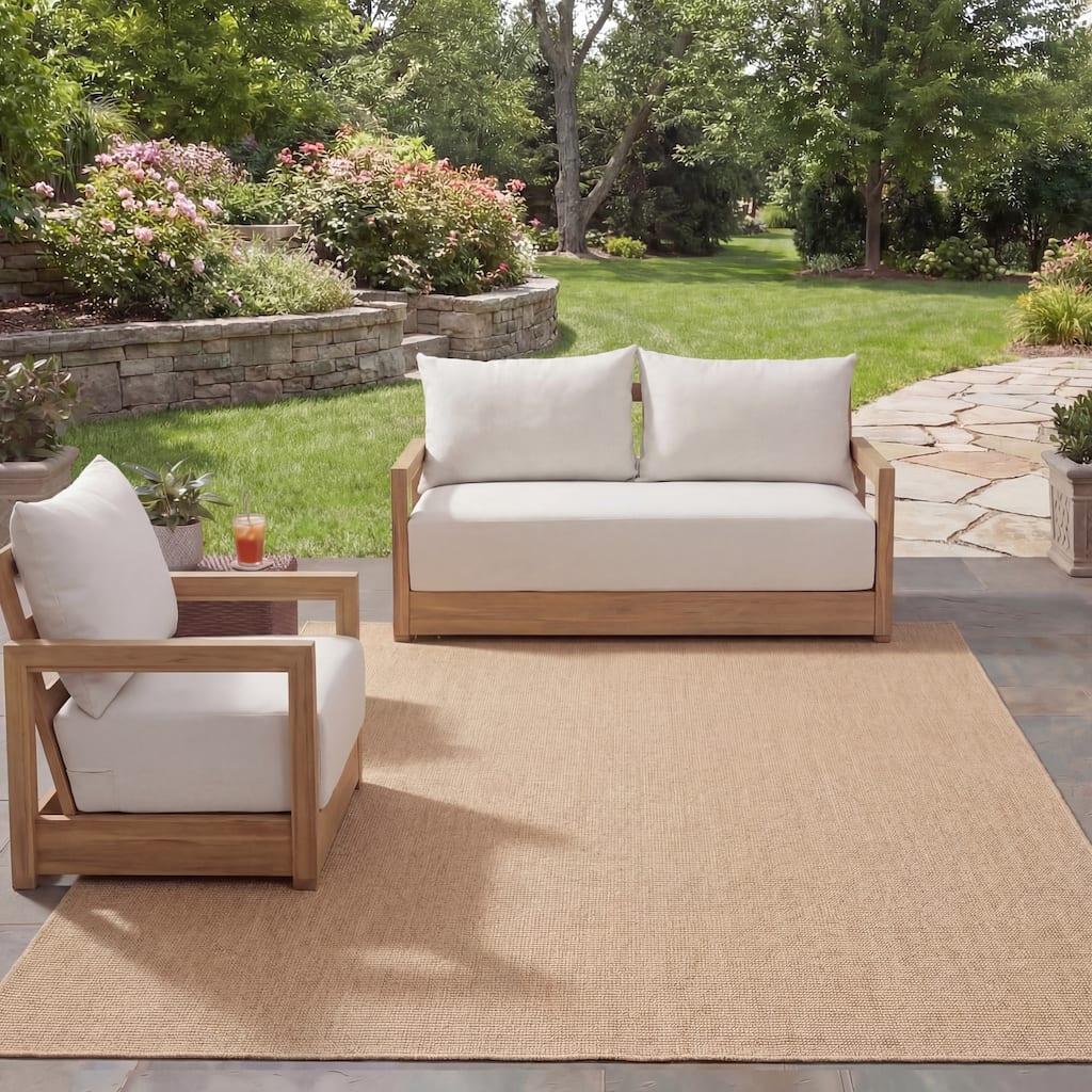 SAFAVIEH Sisal All-Weather Ajrie Indoor/Outdoor Waterproof Patio Backyard Rug