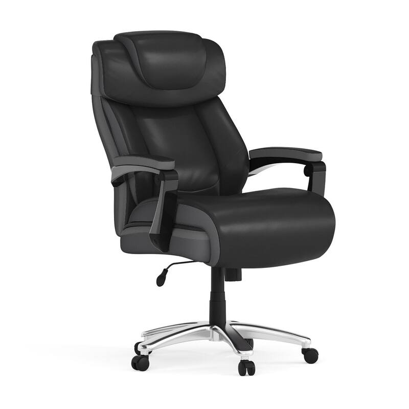Big & Tall LeatherSoft Executive Swivel Ergonomic Office Chair - Black
