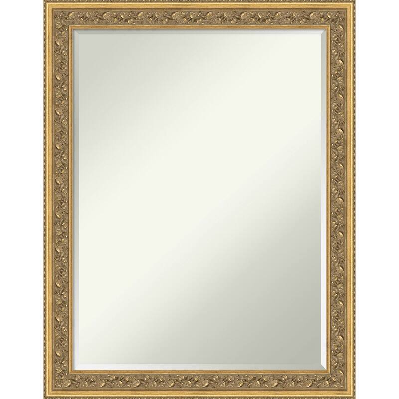 Carter Half-Inch-Bevel Framed Bathroom Vanity Wall Mirror - Carter Dark Gold - 22 x 28 in