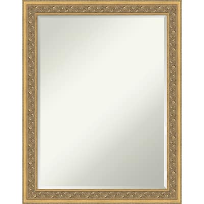 Carter Half-Inch-Bevel Framed Bathroom Vanity Wall Mirror - Carter Dark Gold - 22 x 28 in
