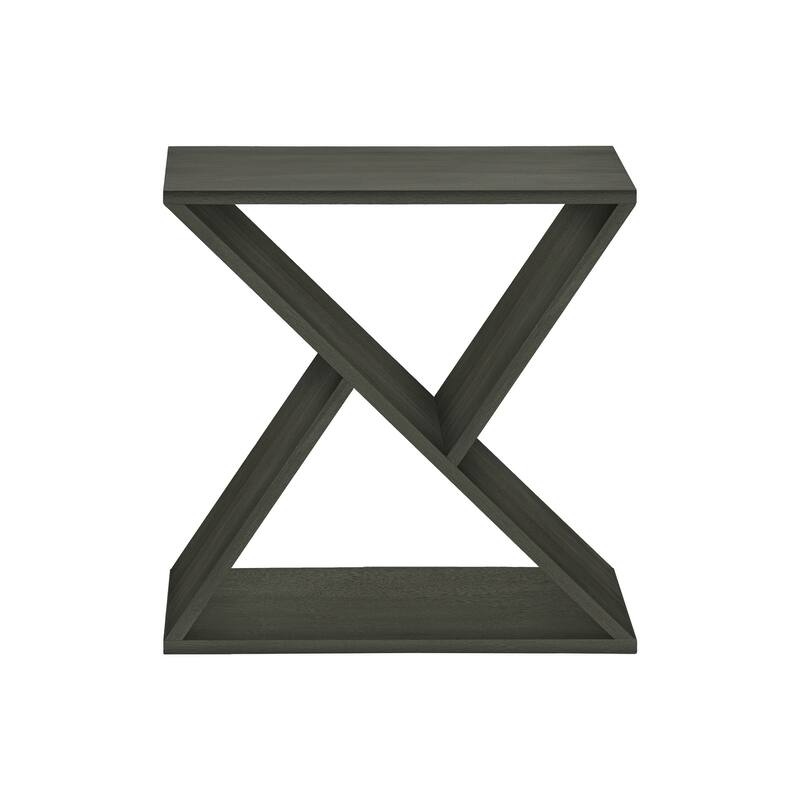 Accent Table, Side, End, Nightstand, Narrow, Small, Bedroom, Living Room, Lamp, Dark Green Veneer, Contemporary