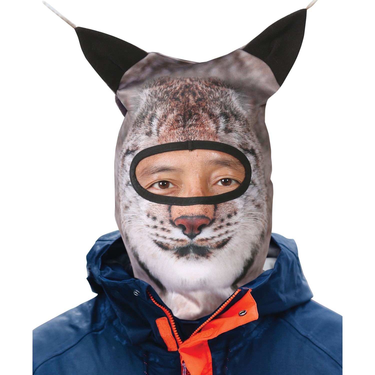 Shop Beardowear Unisex Realistic Print Lynx Cat Head Balaclava