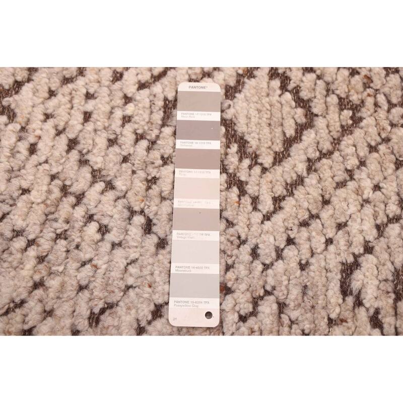 ECARPETGALLERY Hand-knotted Tangier Taupe Wool Rug - 5'4 x 7'6