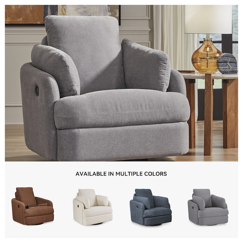 Signature Design by Ashley Modmax Dark Gray Swivel Glider Recliner