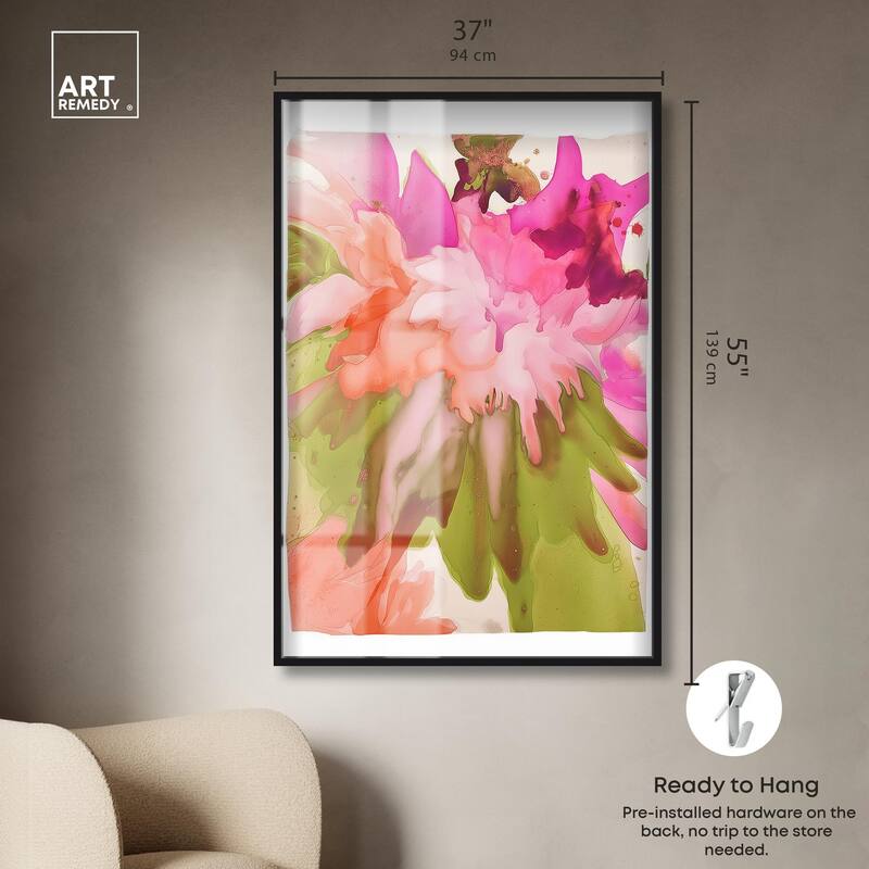 Vibrant Fluidity Floral IV Shadowbox by Art Remedy