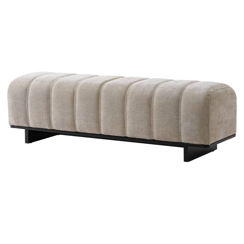 Christopher Knight Home - Modern Upholstered Dining Bench with Faux Fur Tufted Seating