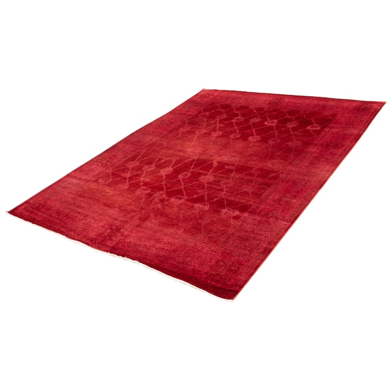 ECARPETGALLERY Hand-knotted Vibrance Dark Red Wool Rug - 9'1 x 12'3