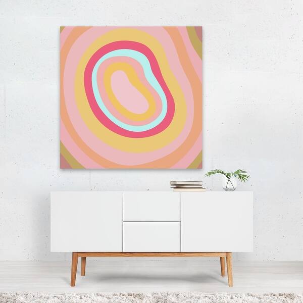 Shop Abstract Circles Pattern Patterns Retro Canvas Wall Art Print