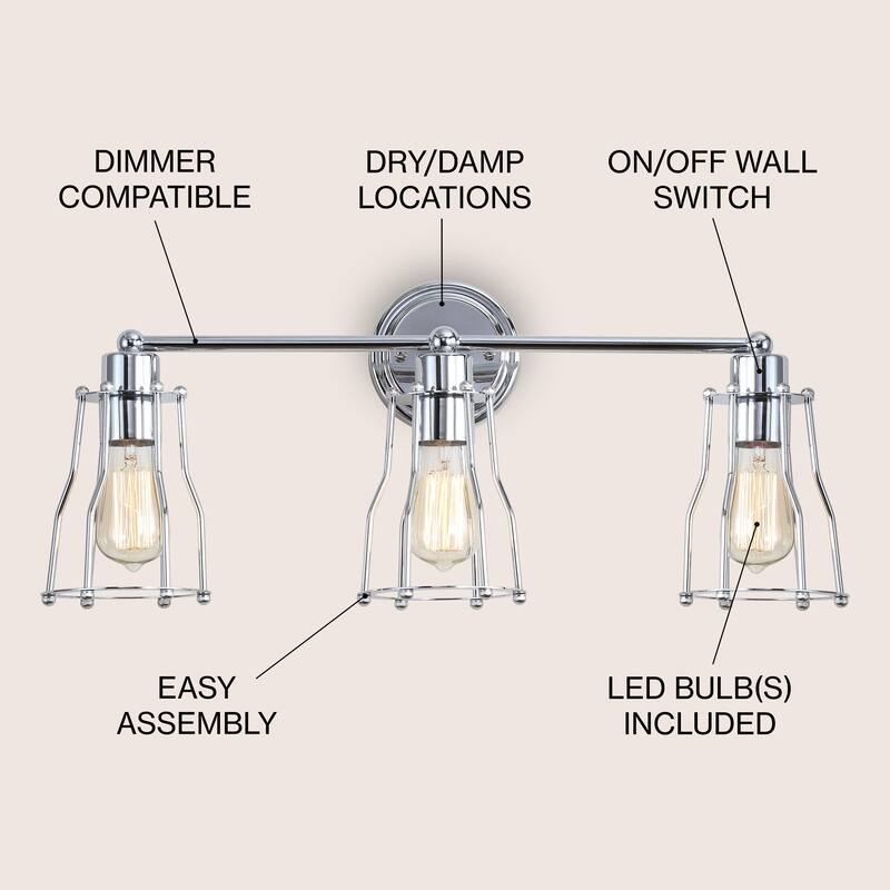 Evelyn Metal Vanity Light, by JONATHAN Y