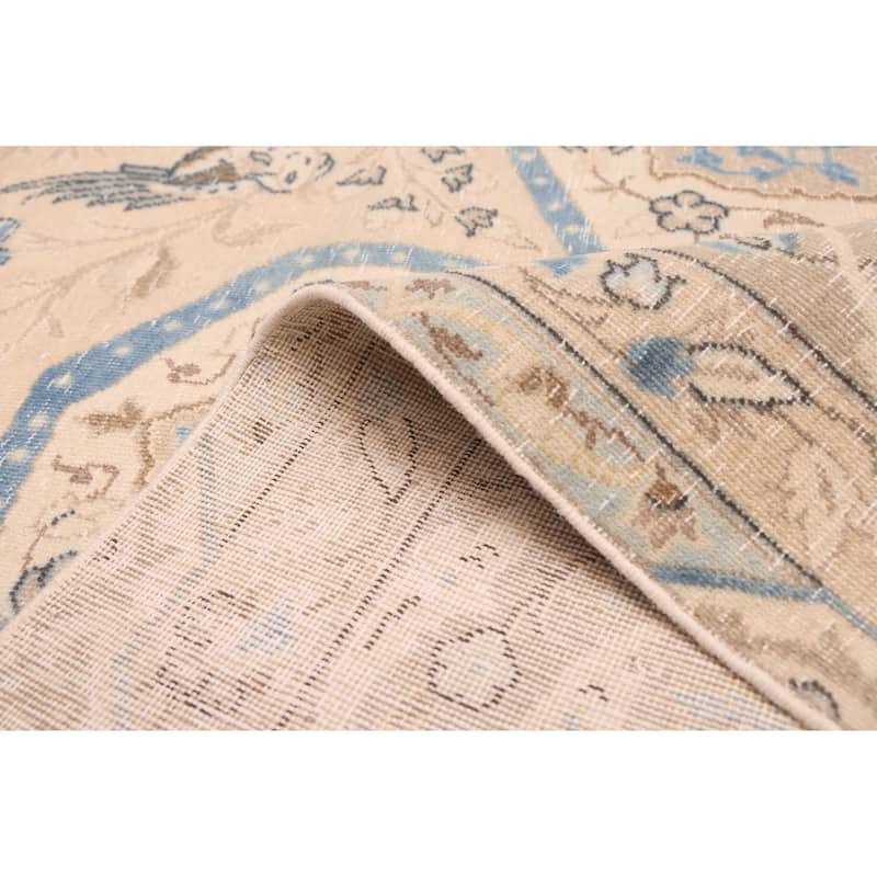 ECARPETGALLERY Hand-knotted Antalya Vintage Beige Wool Rug - 9'8 x 12'10