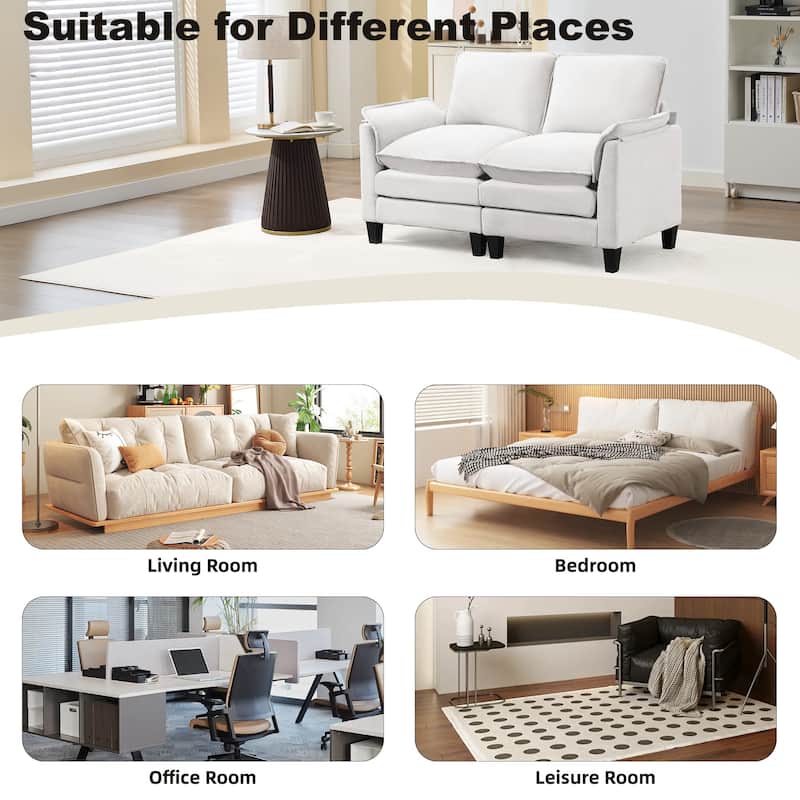 Luxury 2-Seat Sofa – Cloud-Like Comfort, Sturdy Design – For Living Rooms & Offices