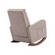 preview thumbnail 9 of 16, Polyester Upholstered High Back Mid-Century Modern Tufted Nursery Rocking Chair with Side Pocket