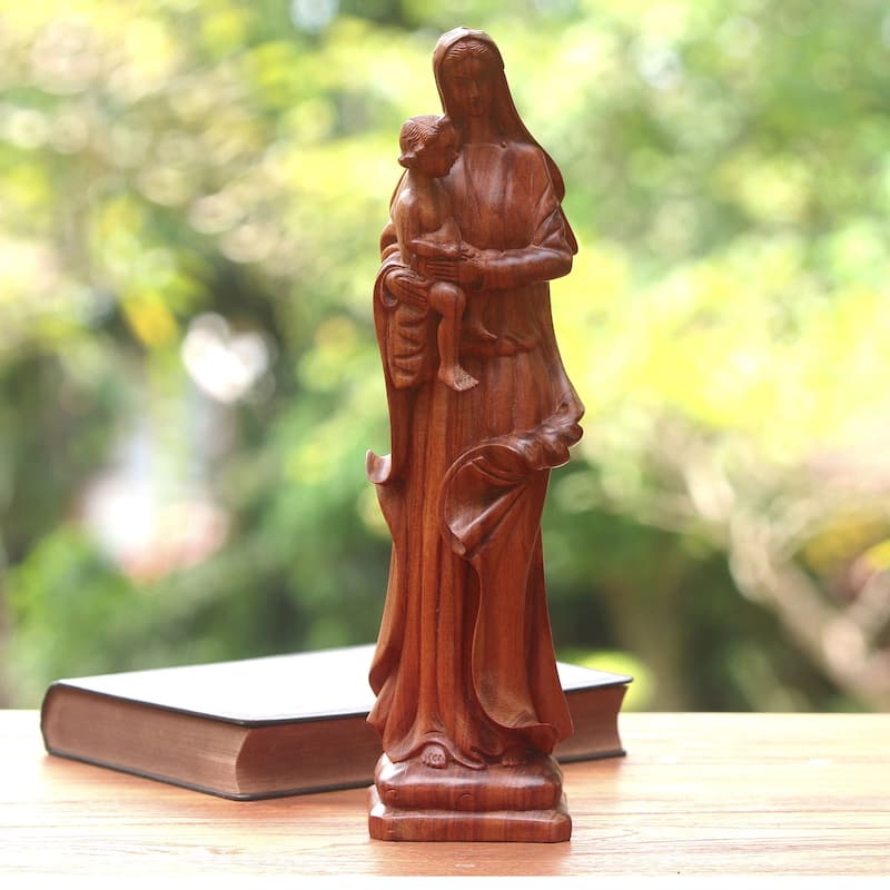 Novica Handmade Marys Love Wood Sculpture