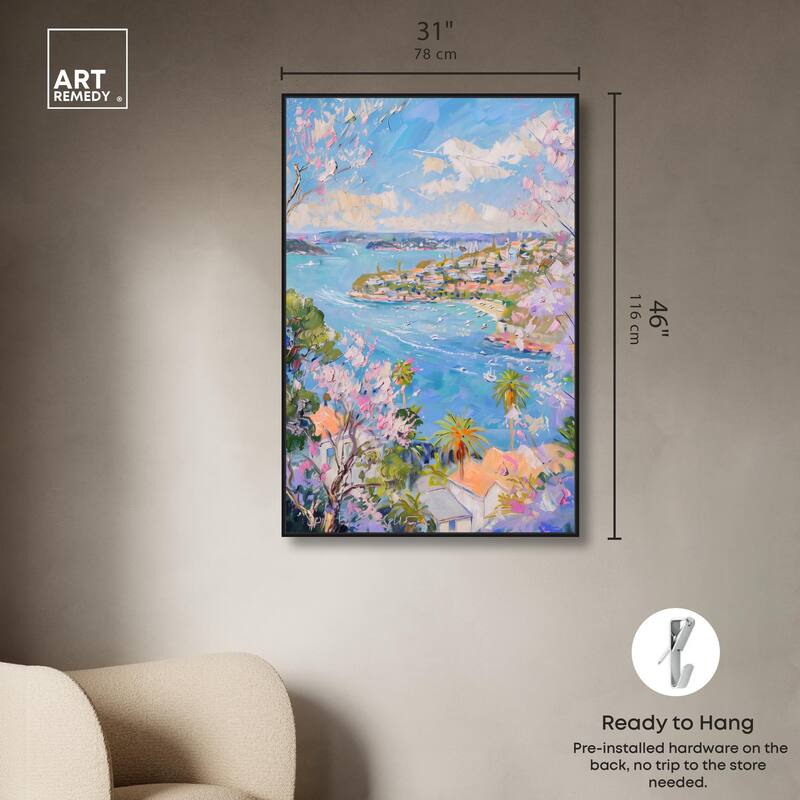 Hillside Harbor View I Canvas by Art Remedy