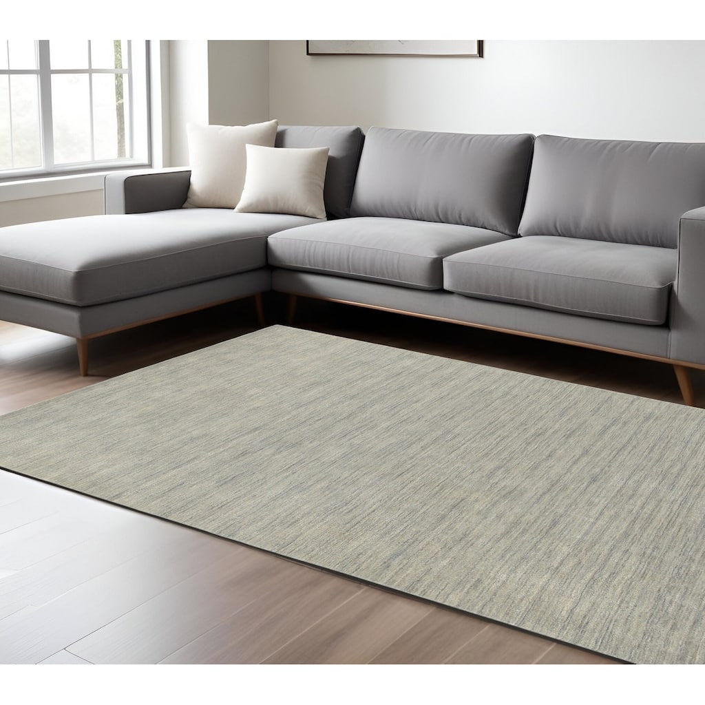 HomeRoots Solid Color Modern Rectangle Area Rug - 108.27 in. x 71.65 in. x 0.59 in.