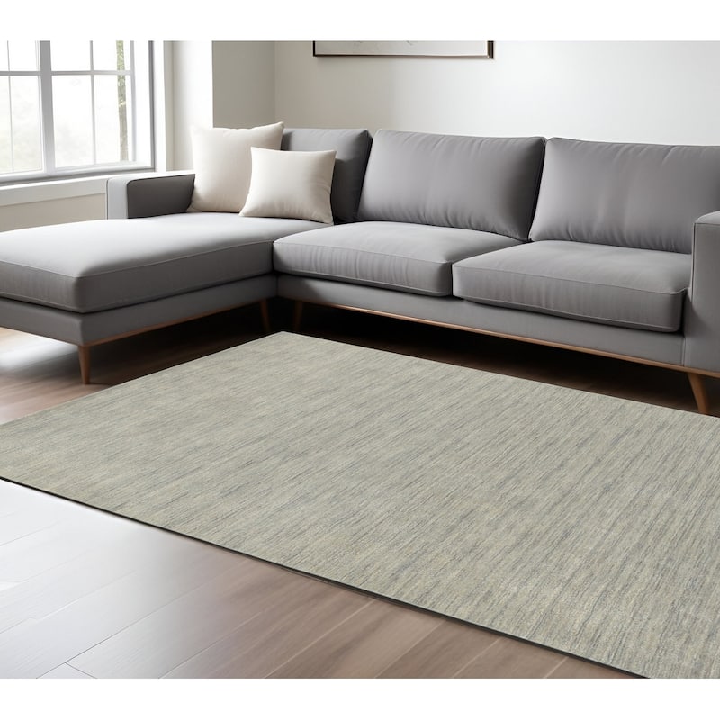 HomeRoots Solid Color Modern Rectangle Area Rug - 108.27 in. x 71.65 in. x 0.59 in. - 108.27 in. x 71.65 in.  x 0.59 in.
