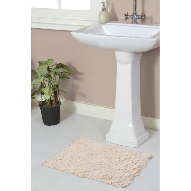Home Weavers Modesto Collection Absorbent Cotton Machine Washable Bath Rug