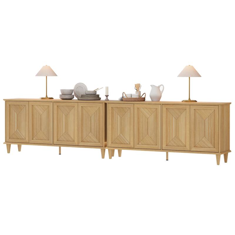 Large Buffet Cabinet with Handcrafted Pop-Up Doors for Dining Room