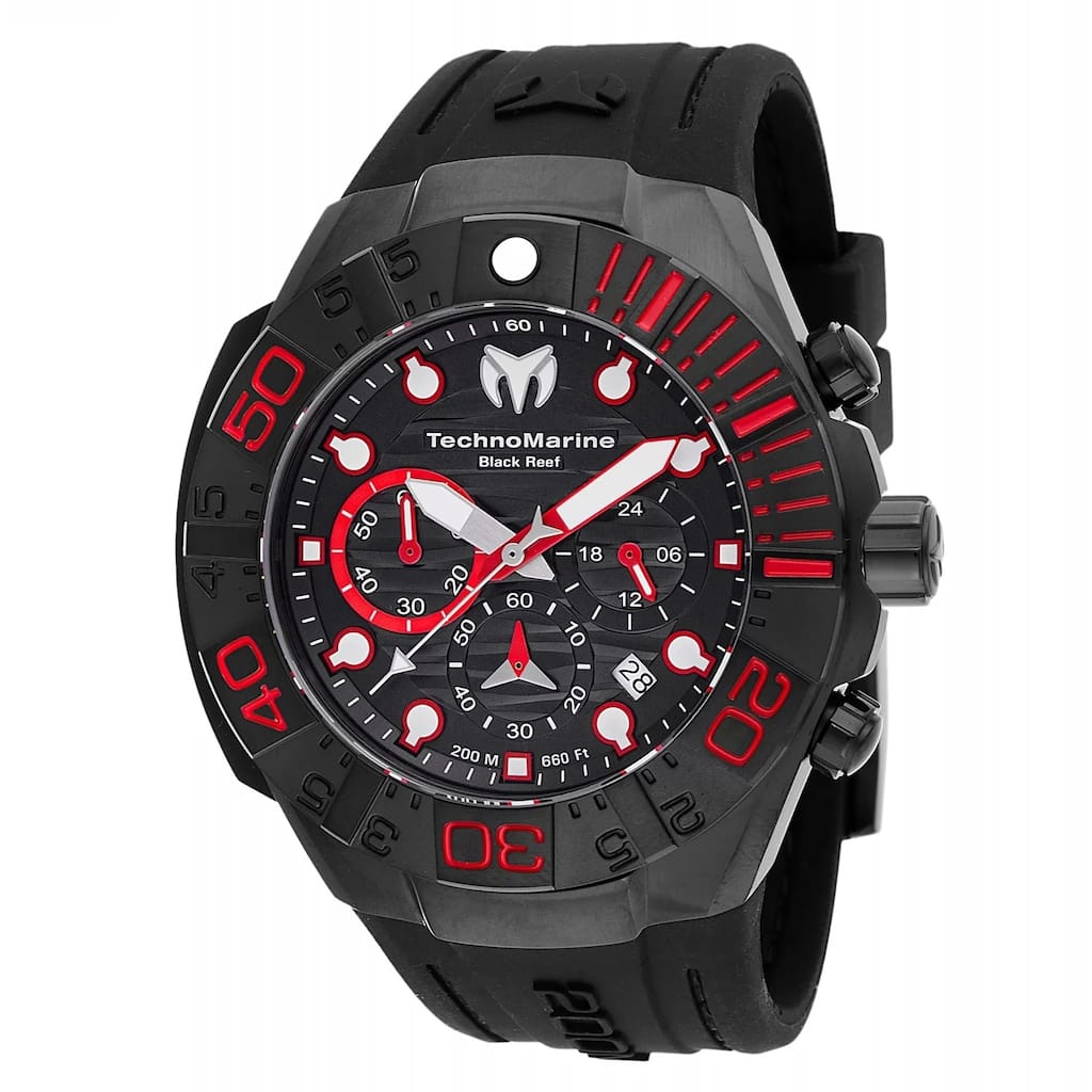 Technomarine Men's TM-523010 Reef Quartz Chronograph Black Dial Watch