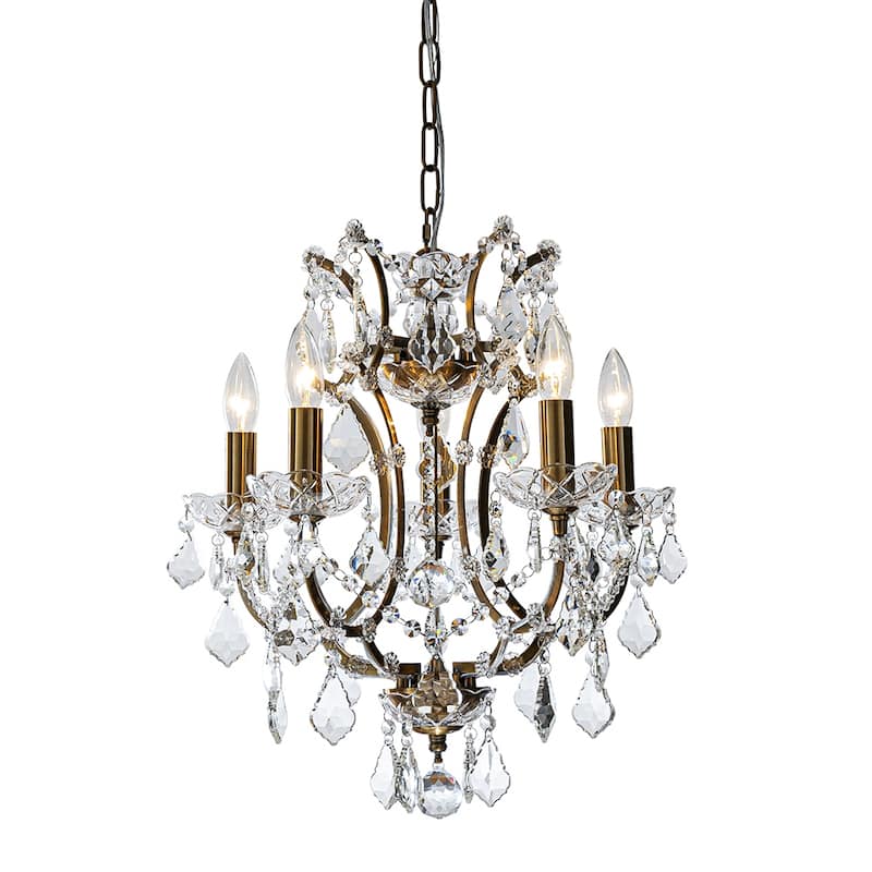 Classic/Traditional Crystal Chandelier Antique Gold Glam Lighting Fixture