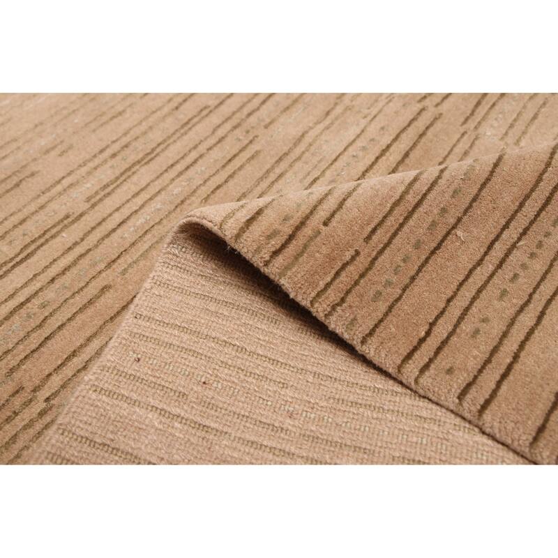 ECARPETGALLERY Hand-knotted Opulence Tan Silk, Wool Rug - 8'2 x 12'5