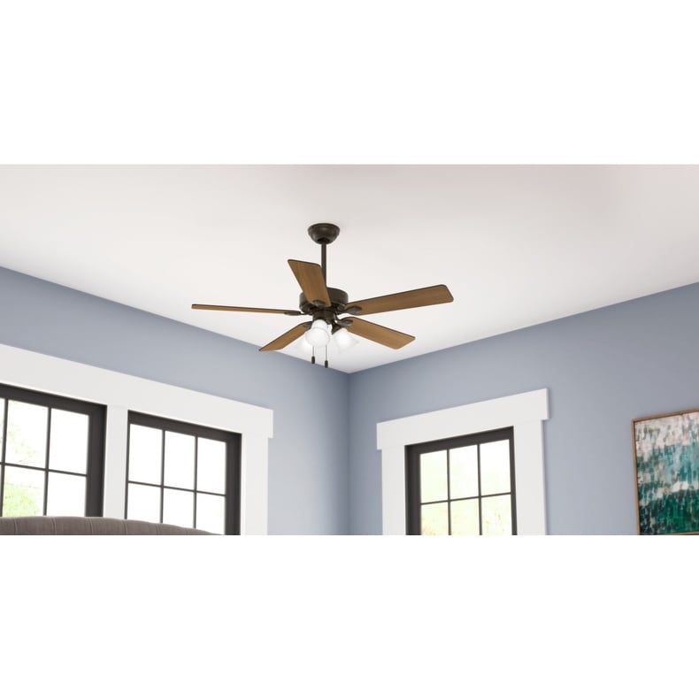 Hunter 52" Swanson Ceiling Fan w/ 3-Light LED Light Kit and Pull Chains - Transitional, Traditional