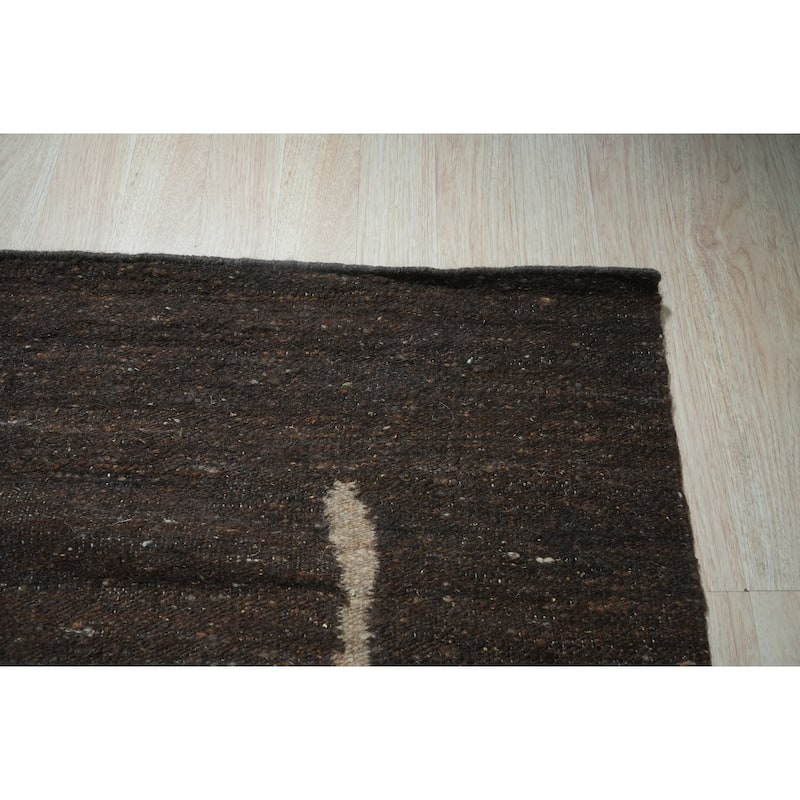 Home Décor Upgrade Your Space with a Gray Hand-Woven Wool Rug | Contemporary Natural Flat Rug for Modern Interiors | Stylish