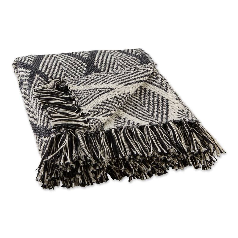 DII Natural Tone Multi Diamond Throw