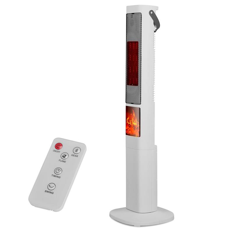 1500W Electric Heater with 3 Wind Modes Remote Control 5 Timer Overheat Tip-Over Protection