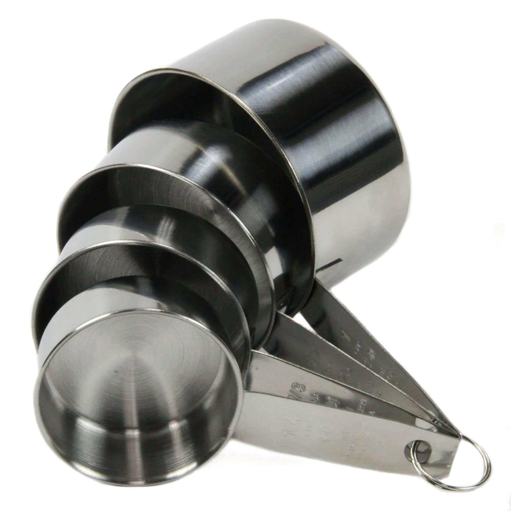Chef Craft 4-Piece Stainless Steel Measuring Spoon Set - 1/4, 1/3, 1/2, and 1 Cup