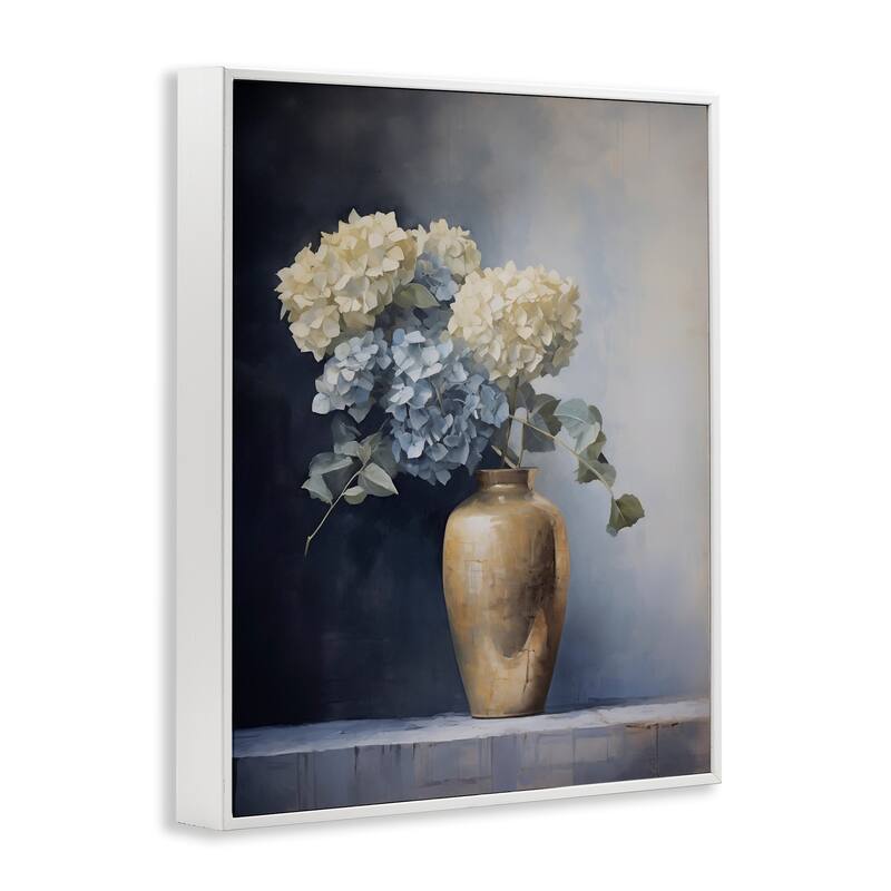 Stupell Subtle Hydrangeas in Vase Framed Giclee Art Design By Arlington Prints