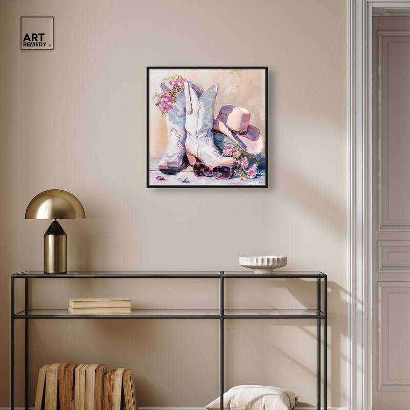 Spring Pink Cowboy Necessities Canvas by Art Remedy