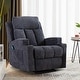 preview thumbnail 23 of 31, Manual Recliner Massage and Heating Chair Sofa with 2 Cup Holders Breathable Fabric