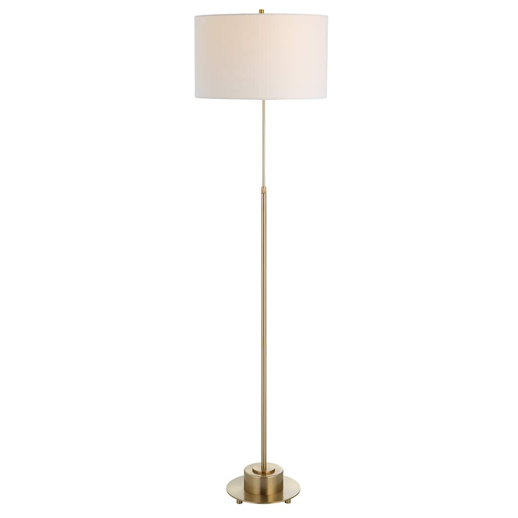 Uttermost Prominence Brass Floor Lamp - 17"W x 69.75"H x 17"D