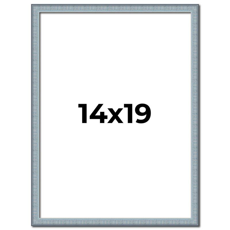 14x19 Frame Rustic Sky Blue Solid Wood Picture Frame | 0.75 Inch
