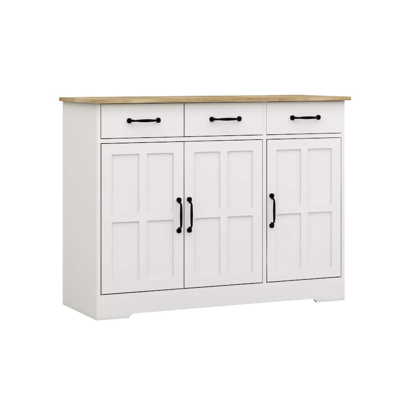 Cabinet storage tableware cabinet- white