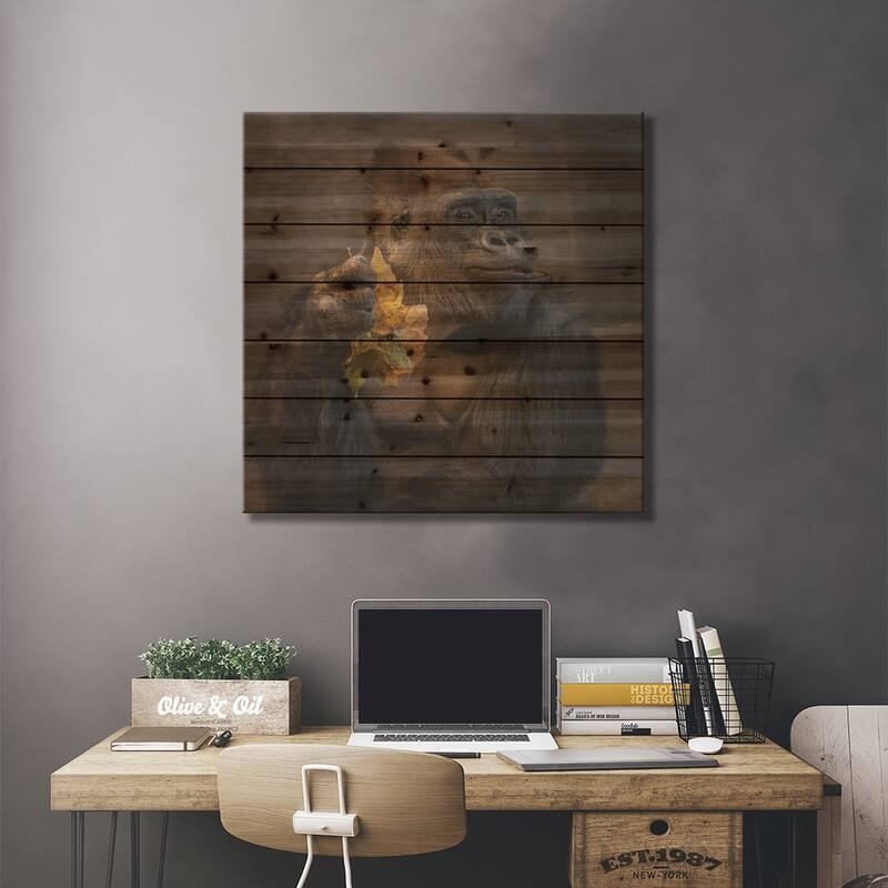 Smile Its Autumn Print On Wood by Louis Ruth - Multi-Color