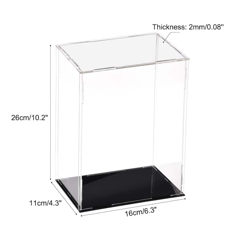 Acrylic Display Case Box Dustproof Showcase Cube Collectibles Show Box - 5.9x3.9x9.8 inch
