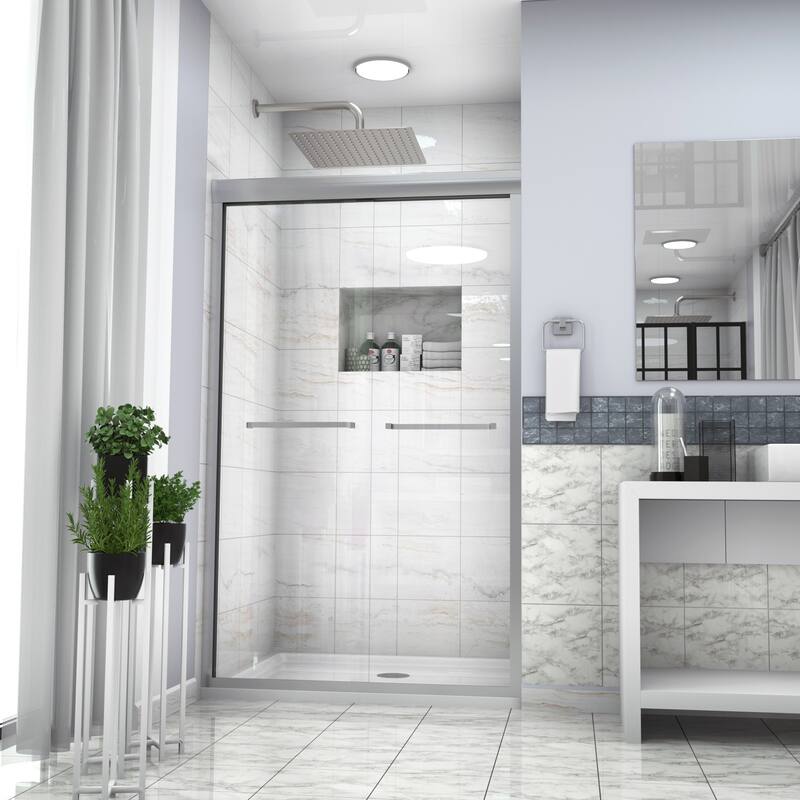 Shower Door 48" W x 76"H Semi-Frameless