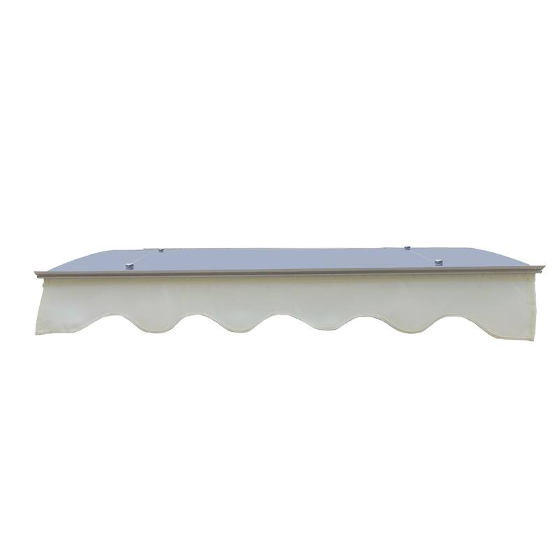 Series Door Window Awning Made of 0.137 Inch Thick Crystal Solid Polycarbonate Sheet and Aluminum Alloy with Valance
